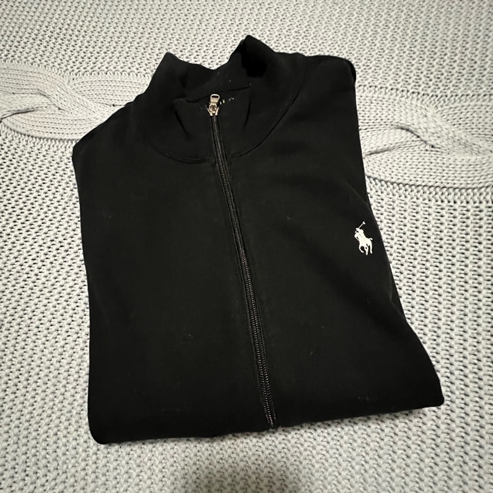 Polo Ralph Lauren Big&tall Performance Mens Pony Logo Full-zip Sweater Size M